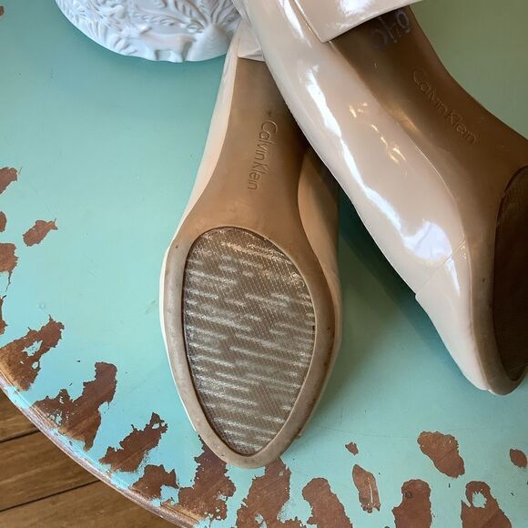 Calvin Klein Patent Leather Summer Nude Heels - Picture 6 of 6